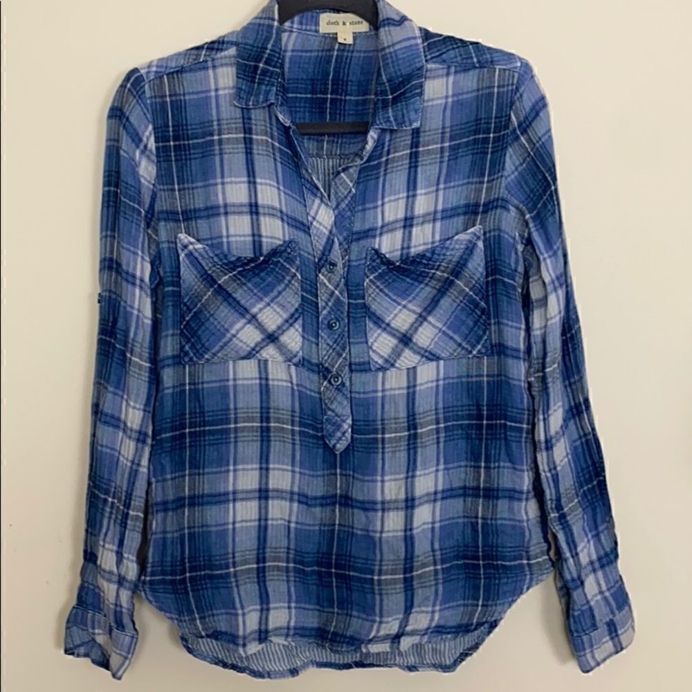 COPY - Anthropologie | Cloth & Stone Plaid Pullover | S